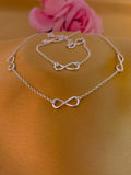 Infinity Link 92.5 Sterling Silver Anklet
