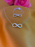 92.5 Sterling Silver Classic Infinity Anklet for Women