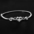 Radiant Line Sterling Silver Crystal Bar Bracelet