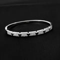 Luminous Edge Sterling Silver Sparkle Bar Bracelet