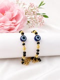 Evil Eye Couple Bracelet Set – Gold Finish Protection Charm  Short Description: