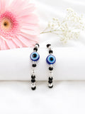Silver Evil Eye Matching Bracelet Set – Stylish Protection Charm
