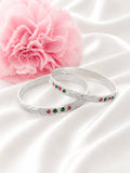 925 Sterling Silver Crystal Baby Bangles