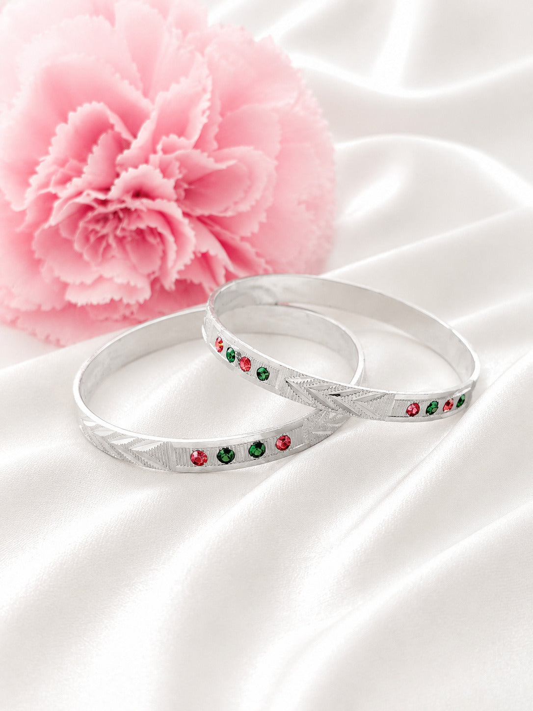 925 Sterling Silver Crystal Baby Bangles