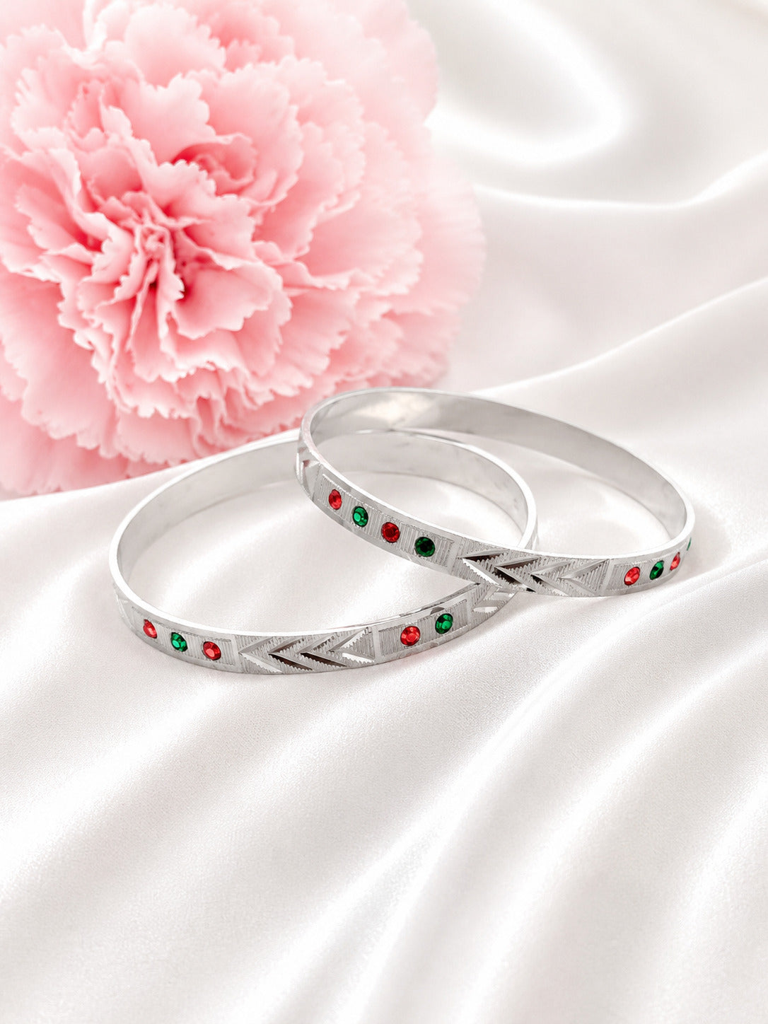 925 Sterling Silver Engraved Baby Bangles