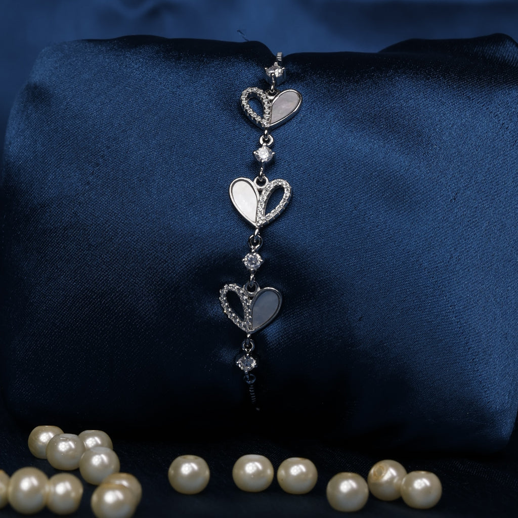 Eternal Hearts Sterling Silver Bracelet