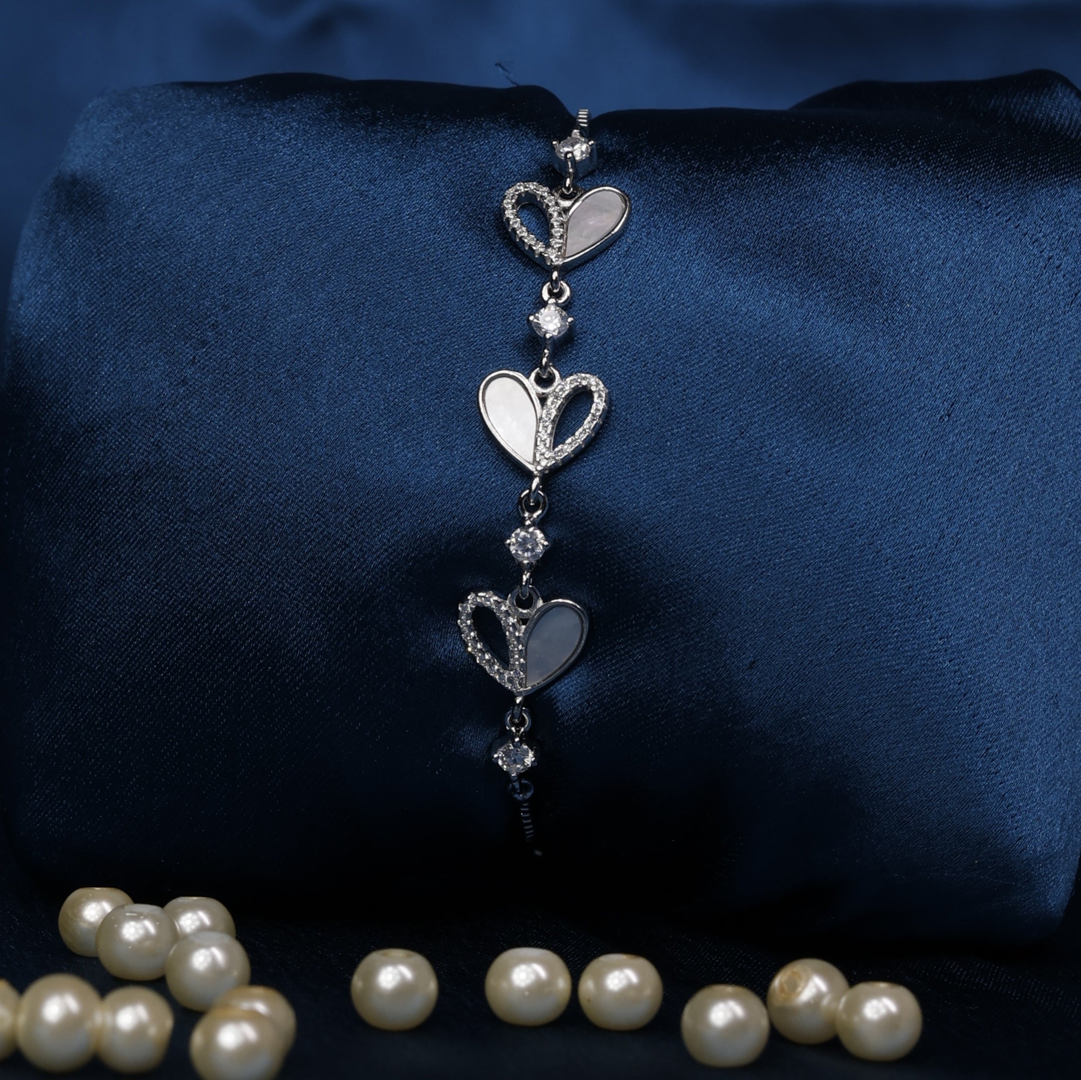 Eternal Hearts Sterling Silver Bracelet