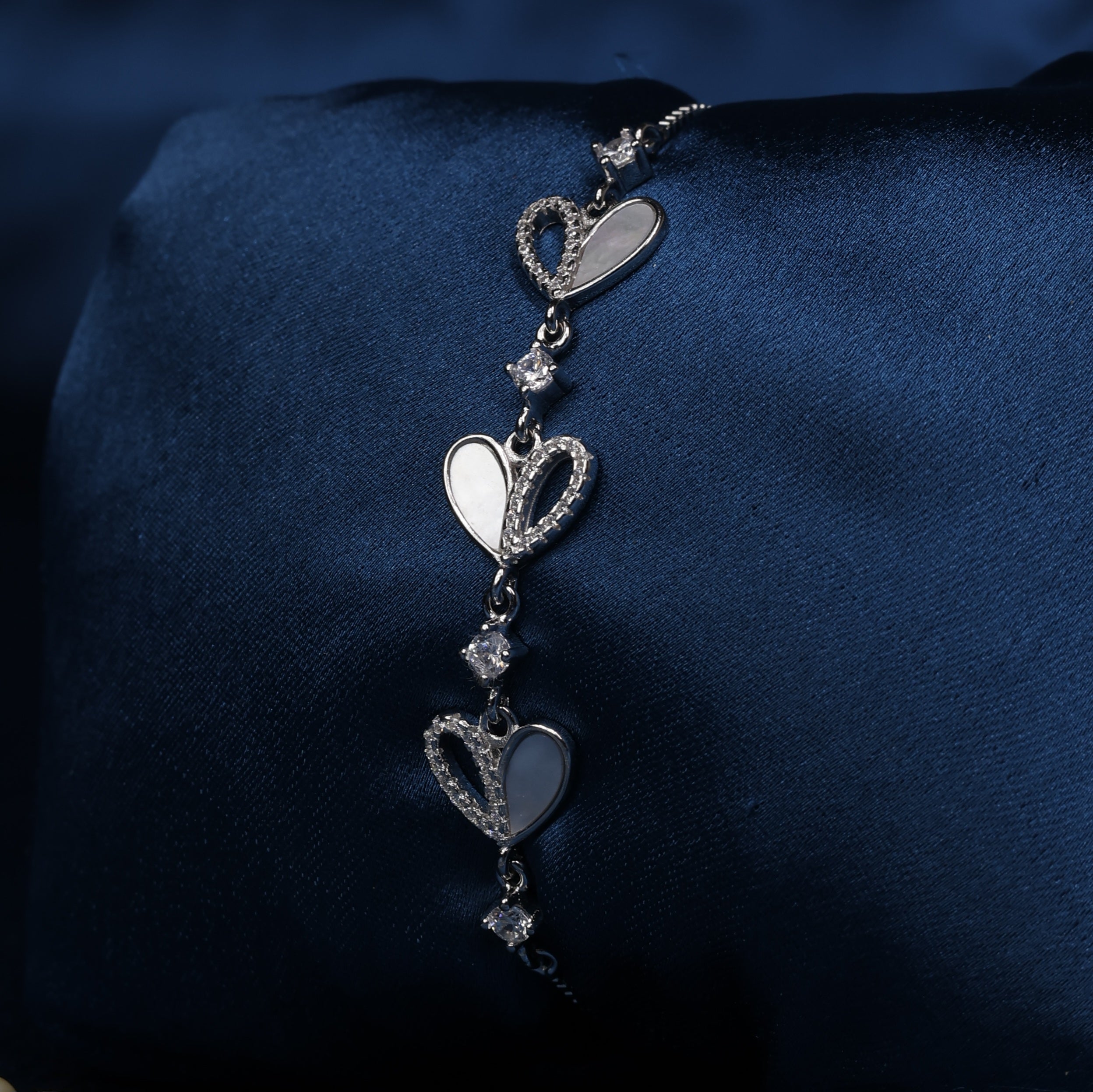 Eternal Hearts Sterling Silver Bracelet