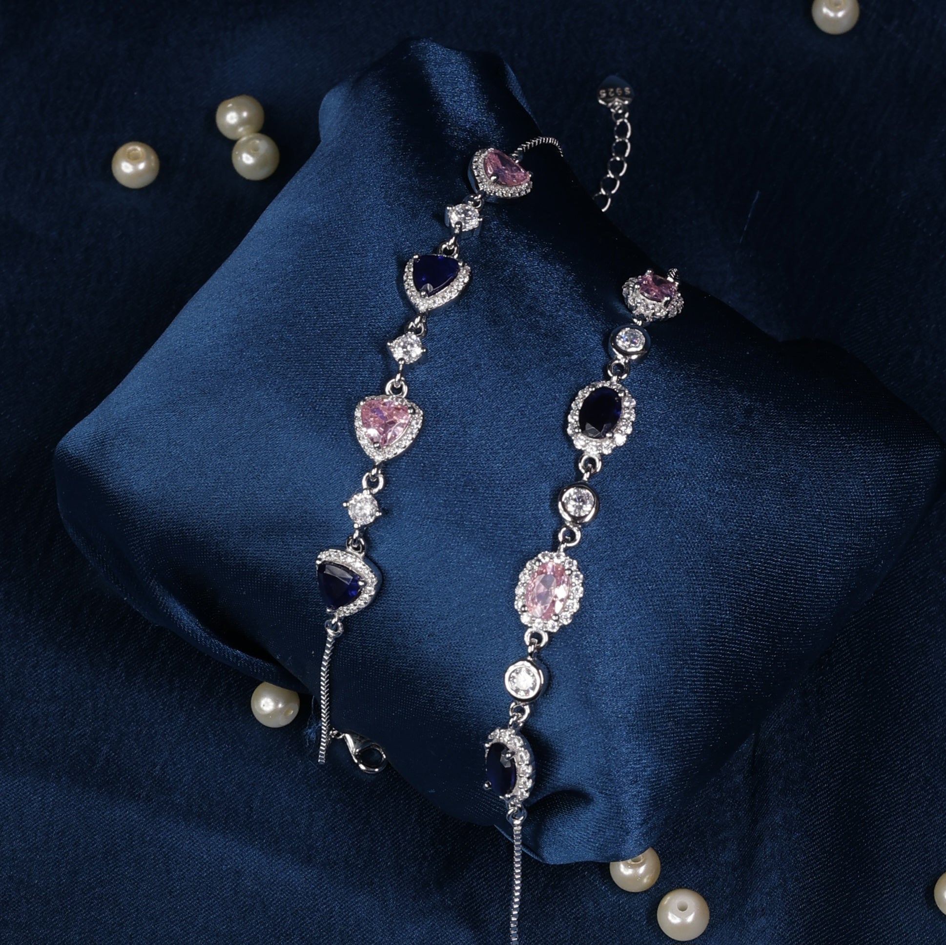 Royal Amour Multi-Stone Sterling Silver Bracelet