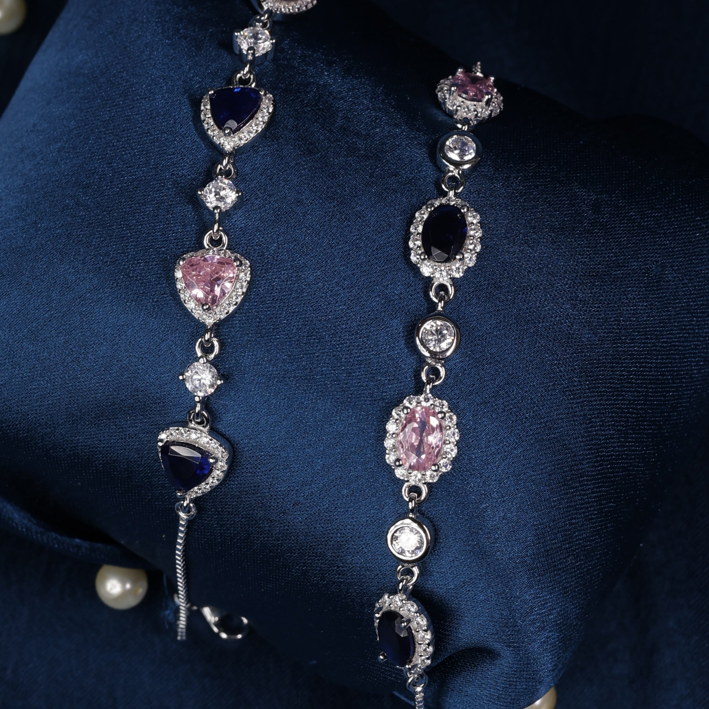 Royal Amour Multi-Stone Sterling Silver Bracelet