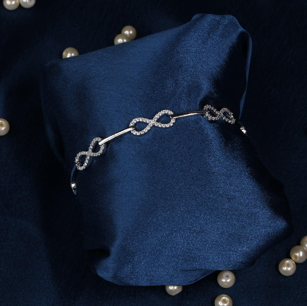 Infinity Spark Sterling Silver Bracelet