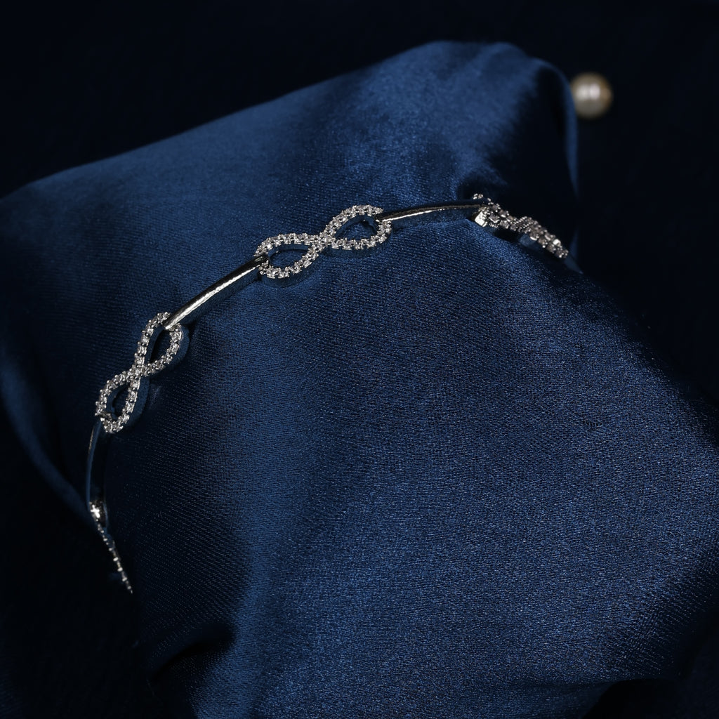 Infinity Spark Sterling Silver Bracelet