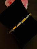 Male Dual Tone Geometric Bar Bracelet (Copy) (Copy)