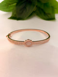 Rose Gold Crystal Halo Bracelet