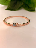 Sky Blue Heart Love Bracelet – Rose Gold Finish