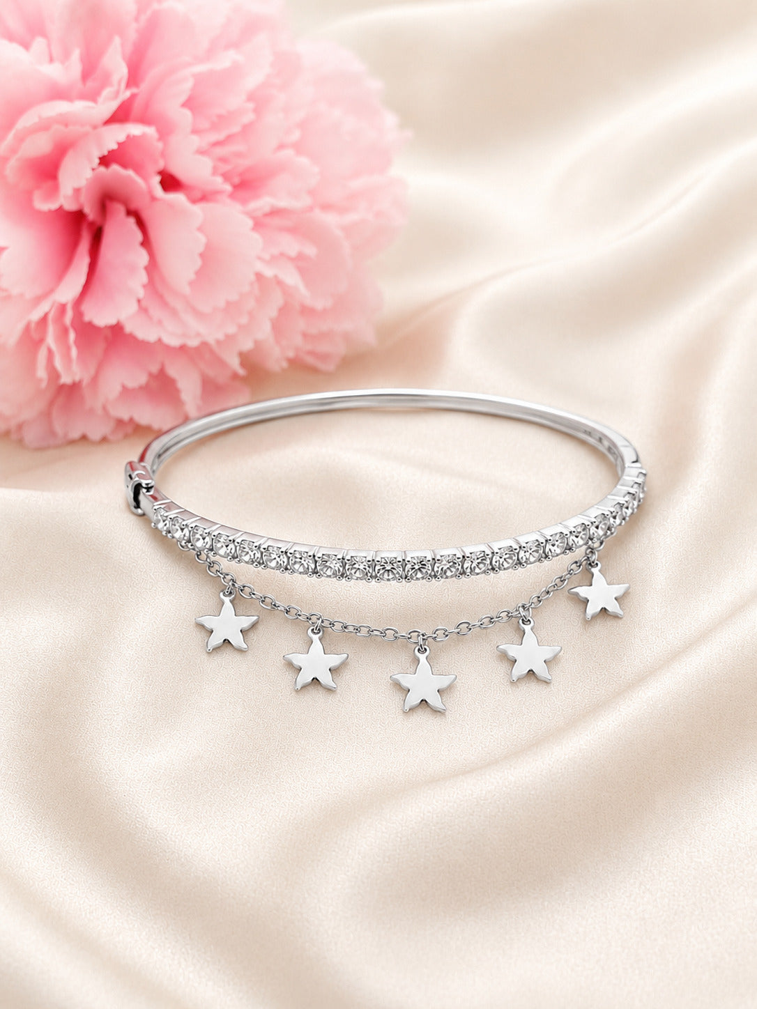925 Sterling Silver Star Charm Bracelet