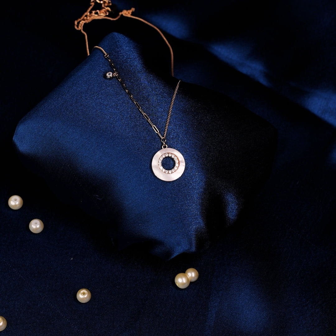 Pearl Cubic Zircon Pendant Necklace