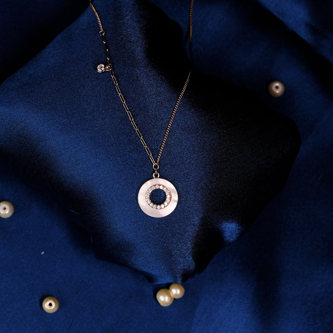 Pearl Cubic Zircon Pendant Necklace