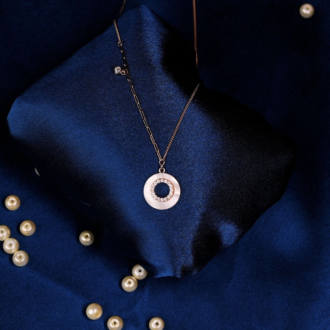 Pearl Cubic Zircon Pendant Necklace