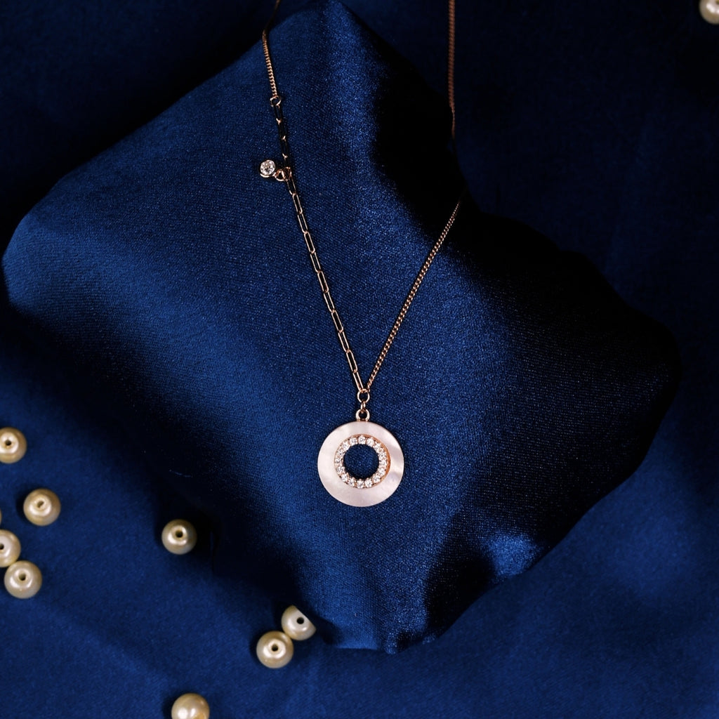 Pearl Cubic Zircon Pendant Necklace