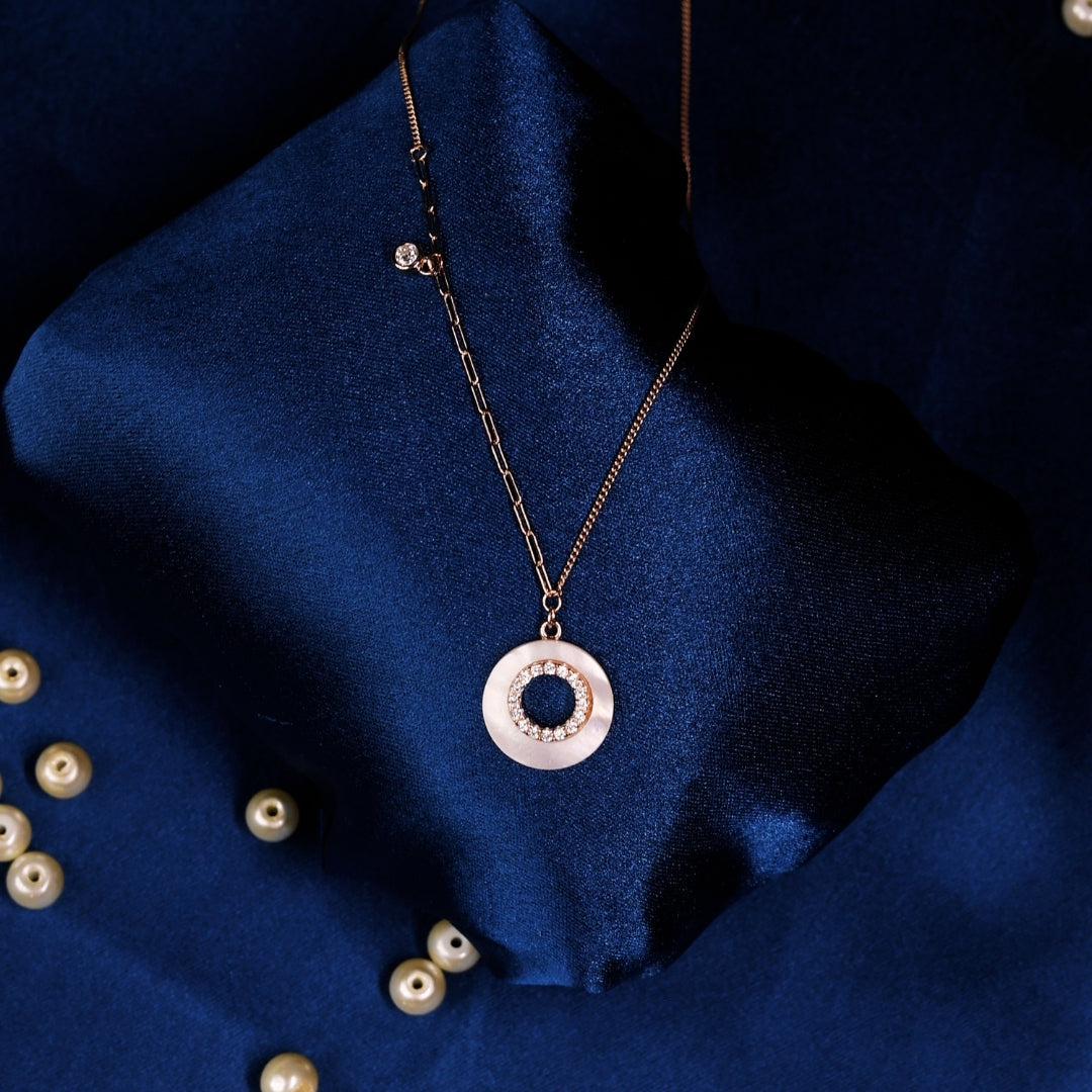 Pearl Cubic Zircon Pendant Necklace
