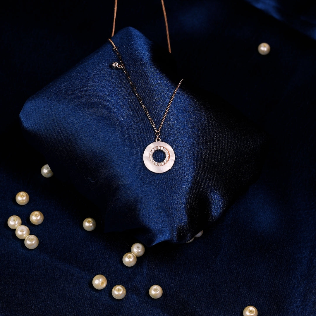 Pearl Cubic Zircon Pendant Necklace