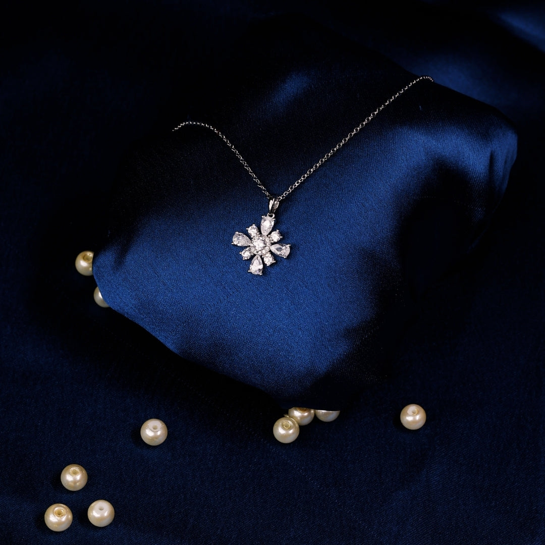 Bloom Crystal Flower Pendant