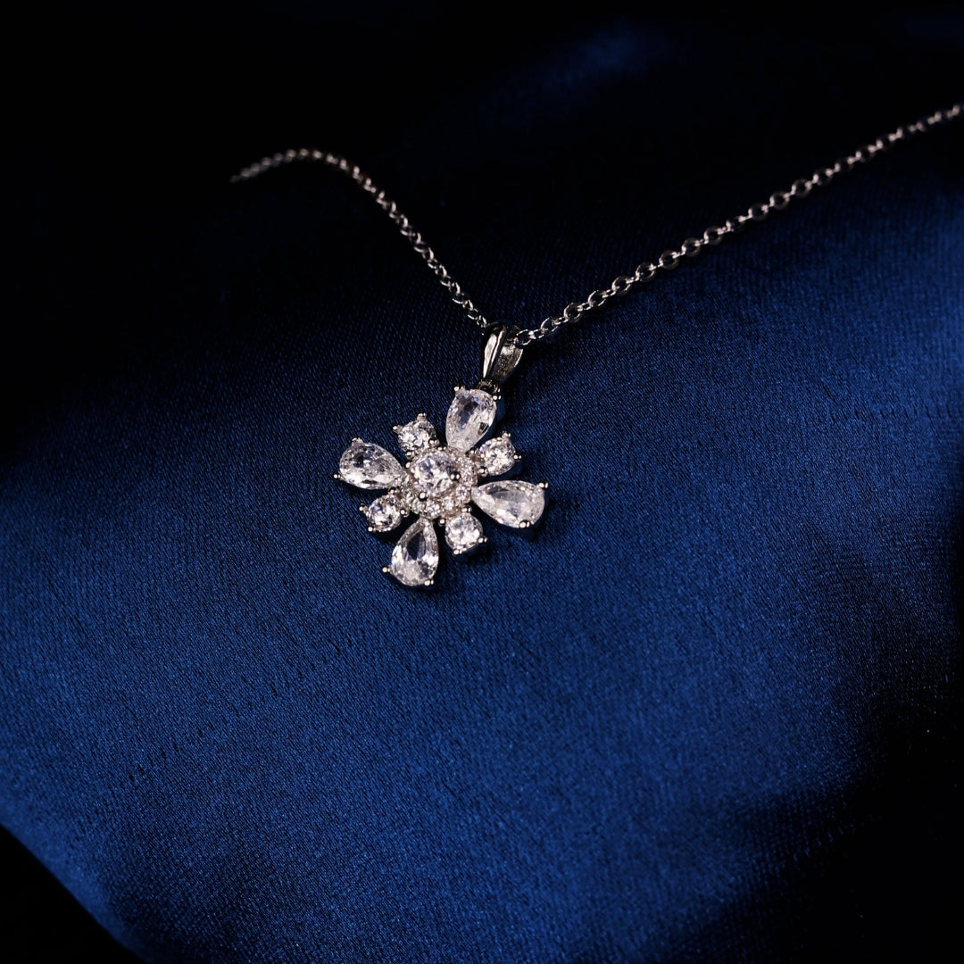 Bloom Crystal Flower Pendant