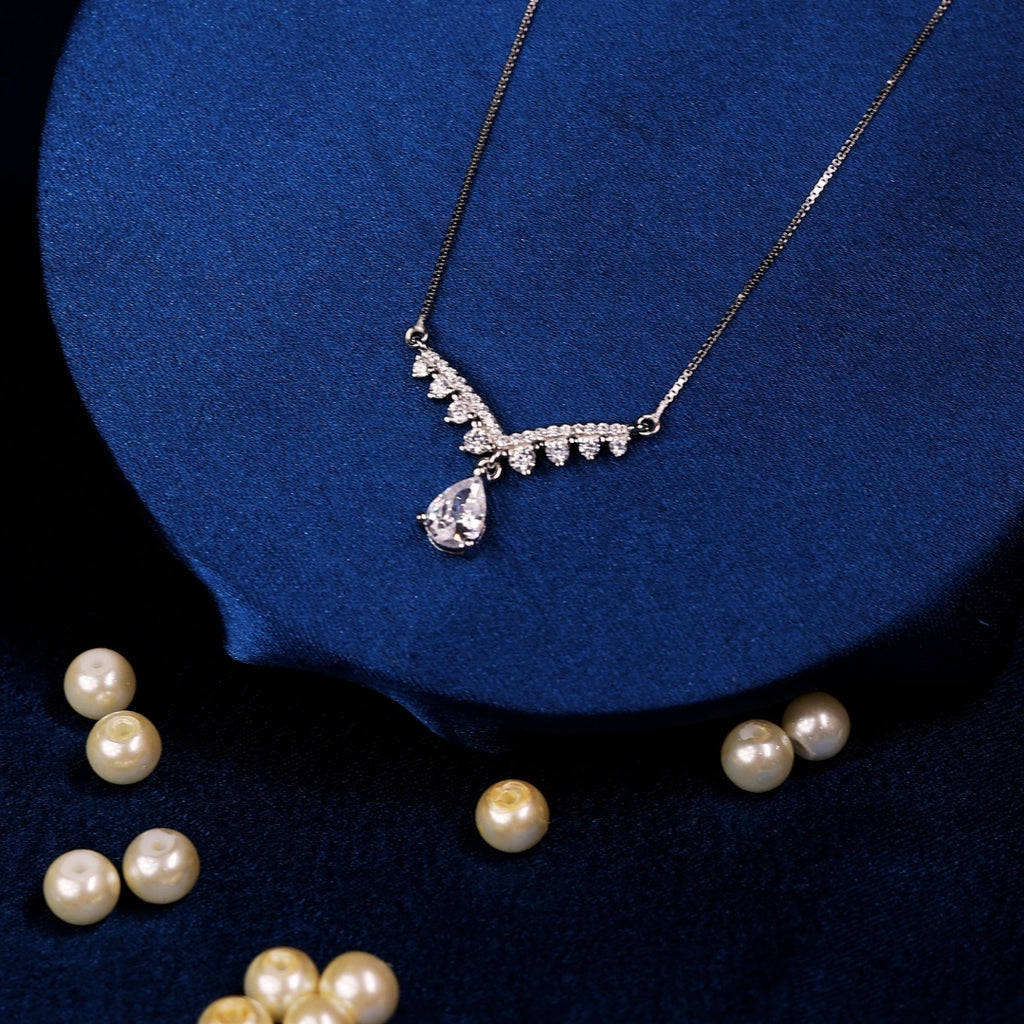 Feathered Grace Drop Pendant