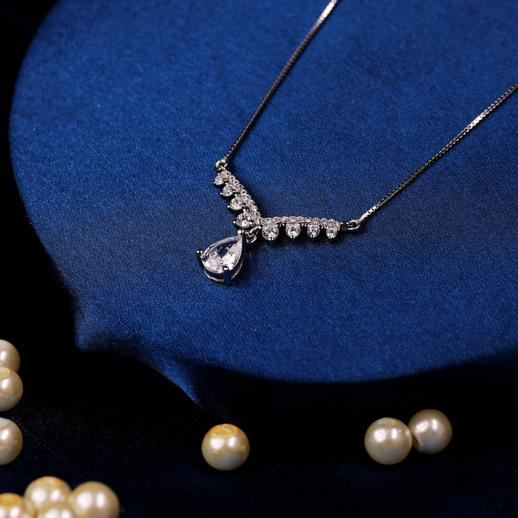 Feathered Grace Drop Pendant