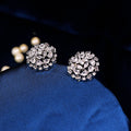92.5 Sterling Silver Cubic Zircon Bloom Stud Earrings