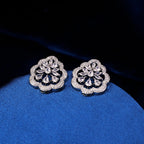 92.5 Sterling Silver Crystal Bloom Studs
