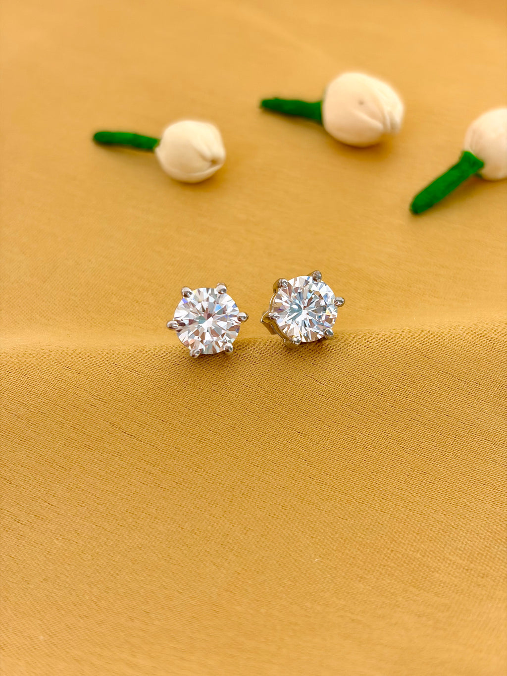 Classic Round Stud Earrings