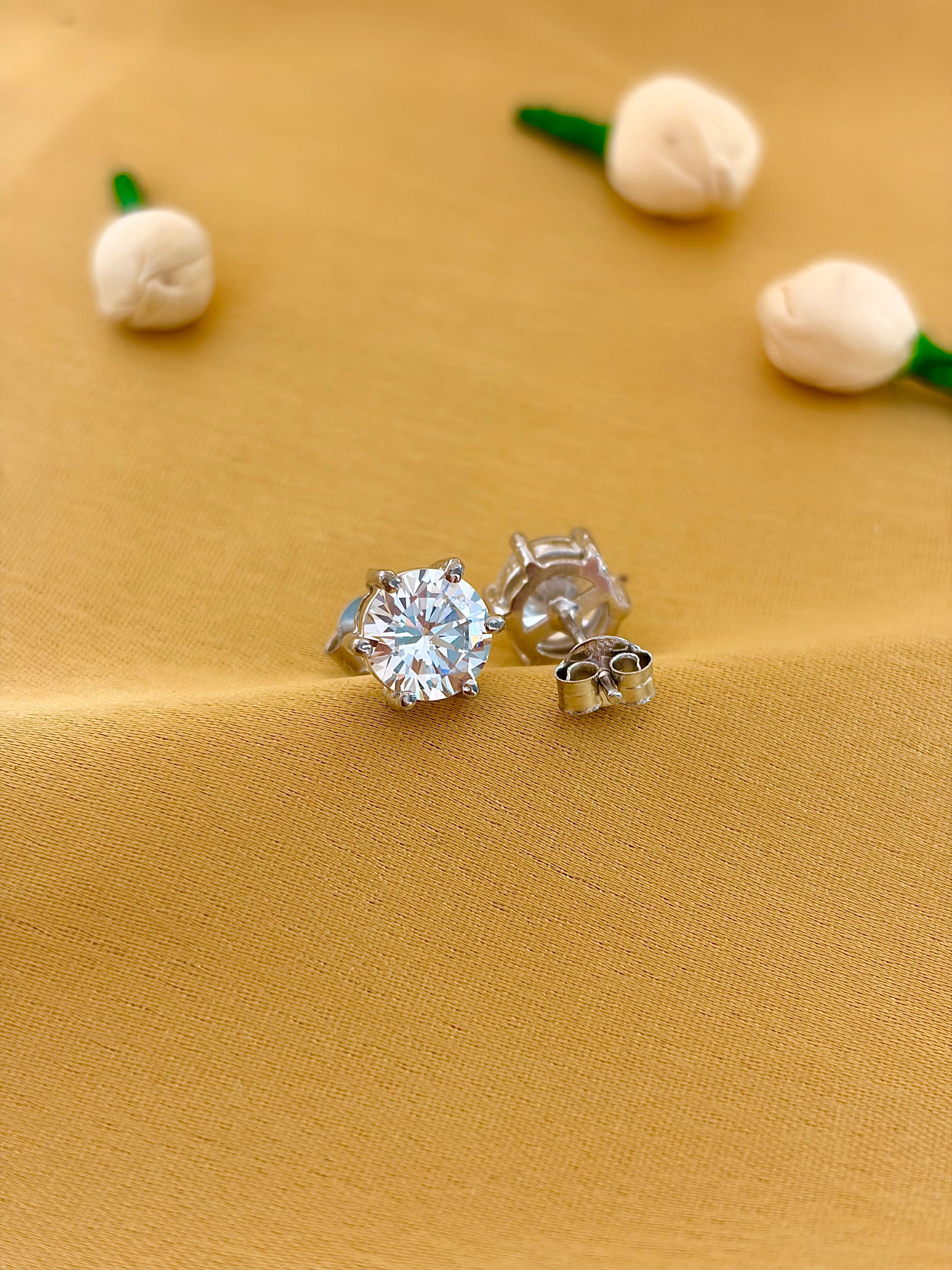 Classic Round Stud Earrings
