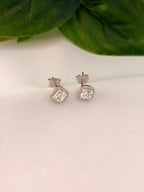 Classic Cushion-Cut Halo Stud Earrings