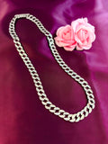 Elegant 92.5 Silver Marquise Link Chain Necklace
