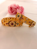 Maharani Pearl Kundan Gold Bangles
