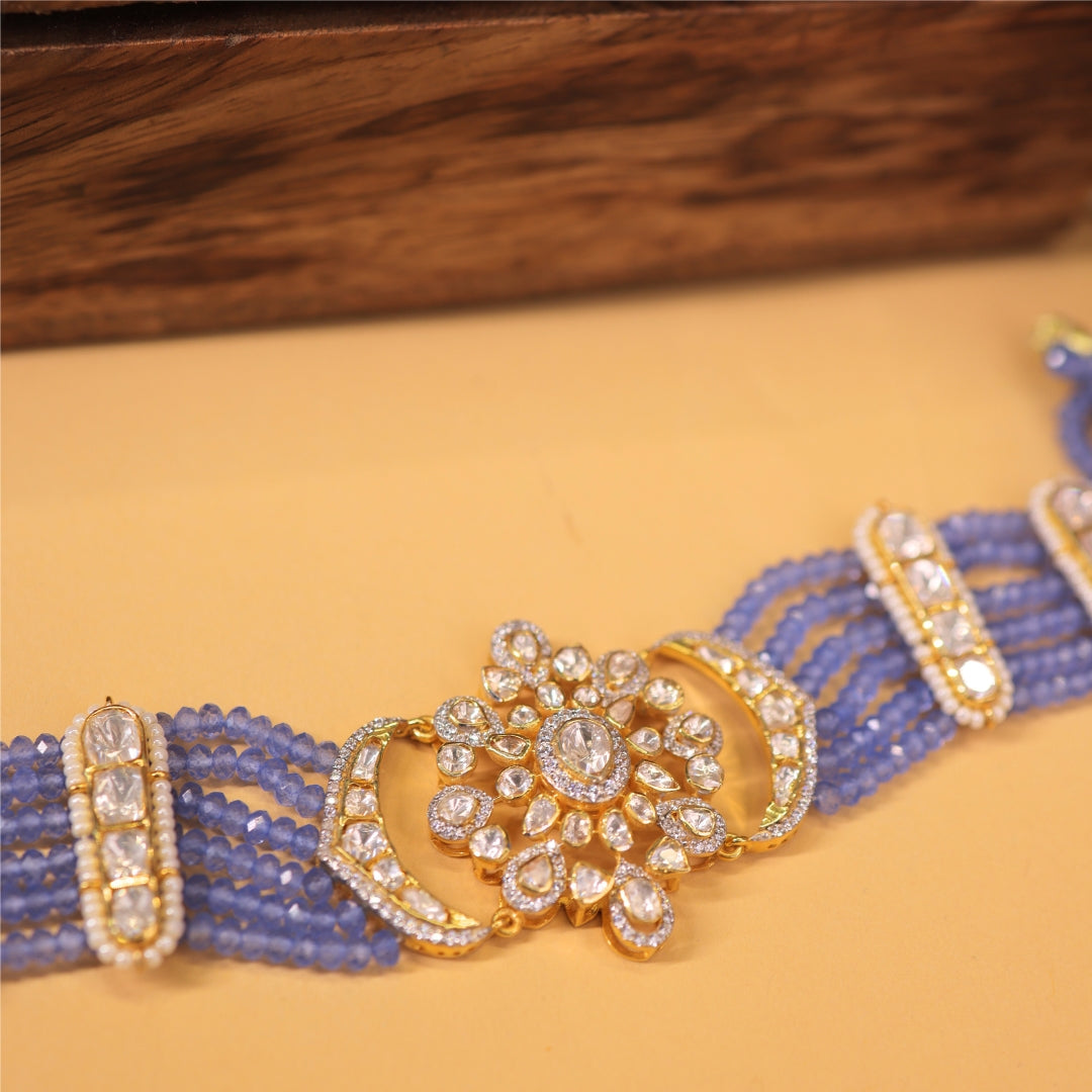 Royal Neelam Polki Kundan Choker
