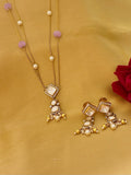 Gulabo Pearl Polki Pendant Set