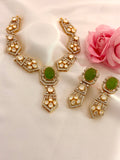 Emerald Royale Polki Statement Necklace Set