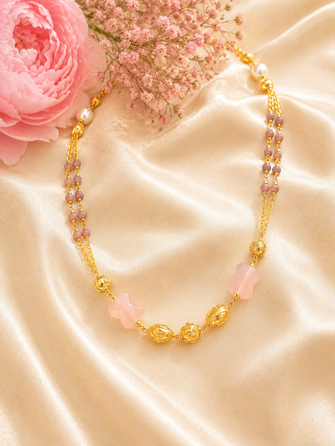 Blush Butterfly Gold-Plated Chain