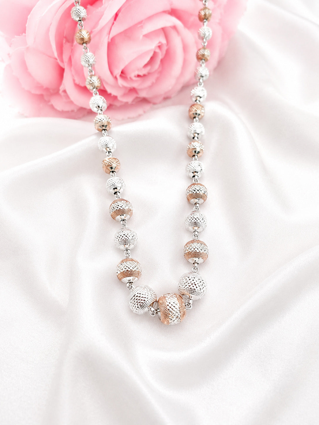 Premium 92.5 Sterling Silver Two-Tone Designer Ladies Chain