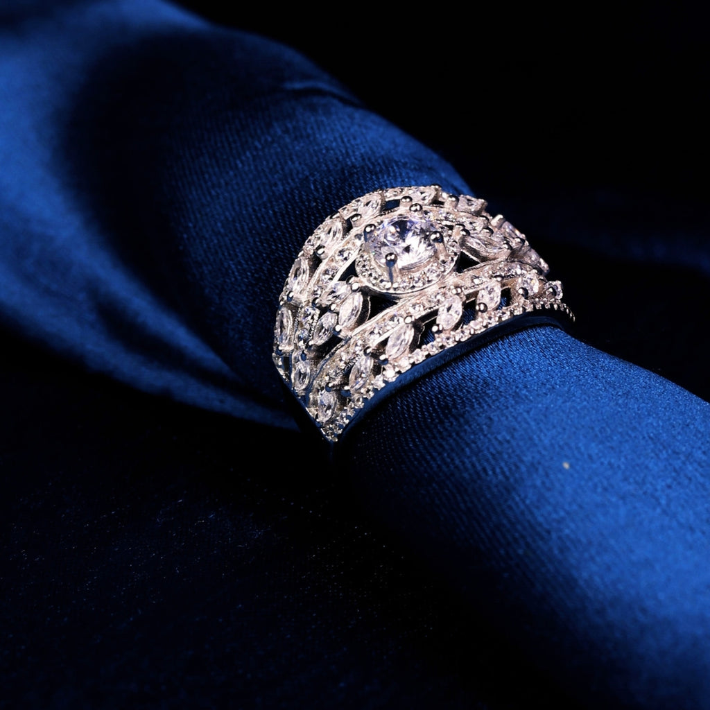 Intricate Vintage-Inspired Filigree Diamond Ring