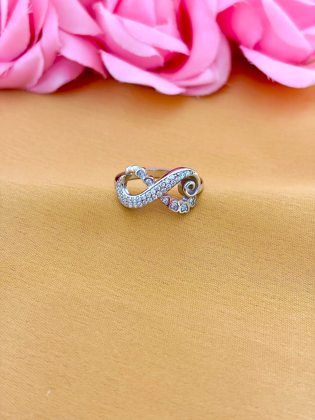 Curved Stone Sterling Silver Ring