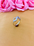 Curved Stone Sterling Silver Ring