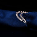 Elegant Wave-Design Diamond Accent Ring