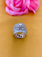 Luxurious Multi-Layered Diamond Statement Ring
