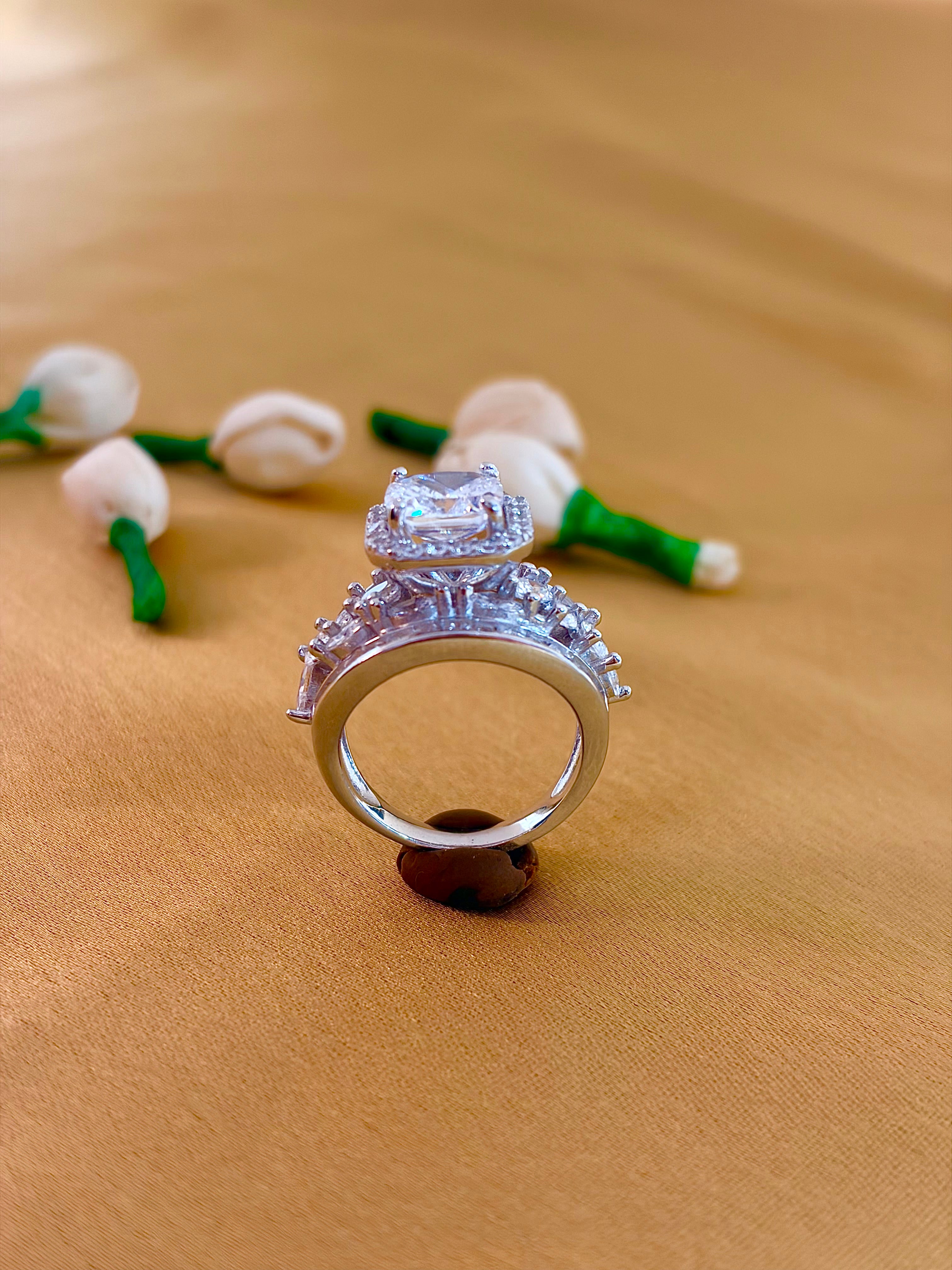 Layered Halo Bridal Ring