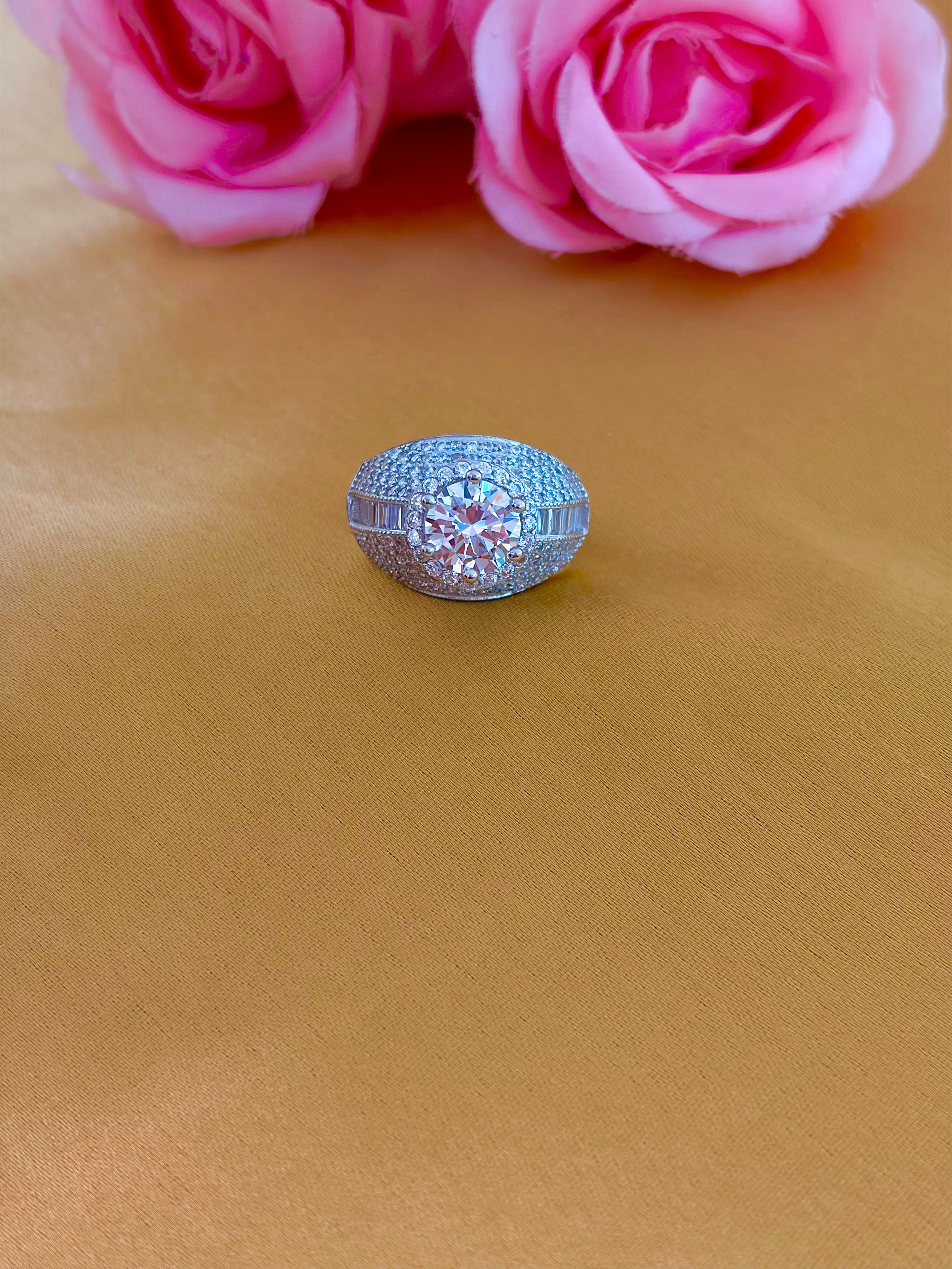 Royal Dome Halo Ring