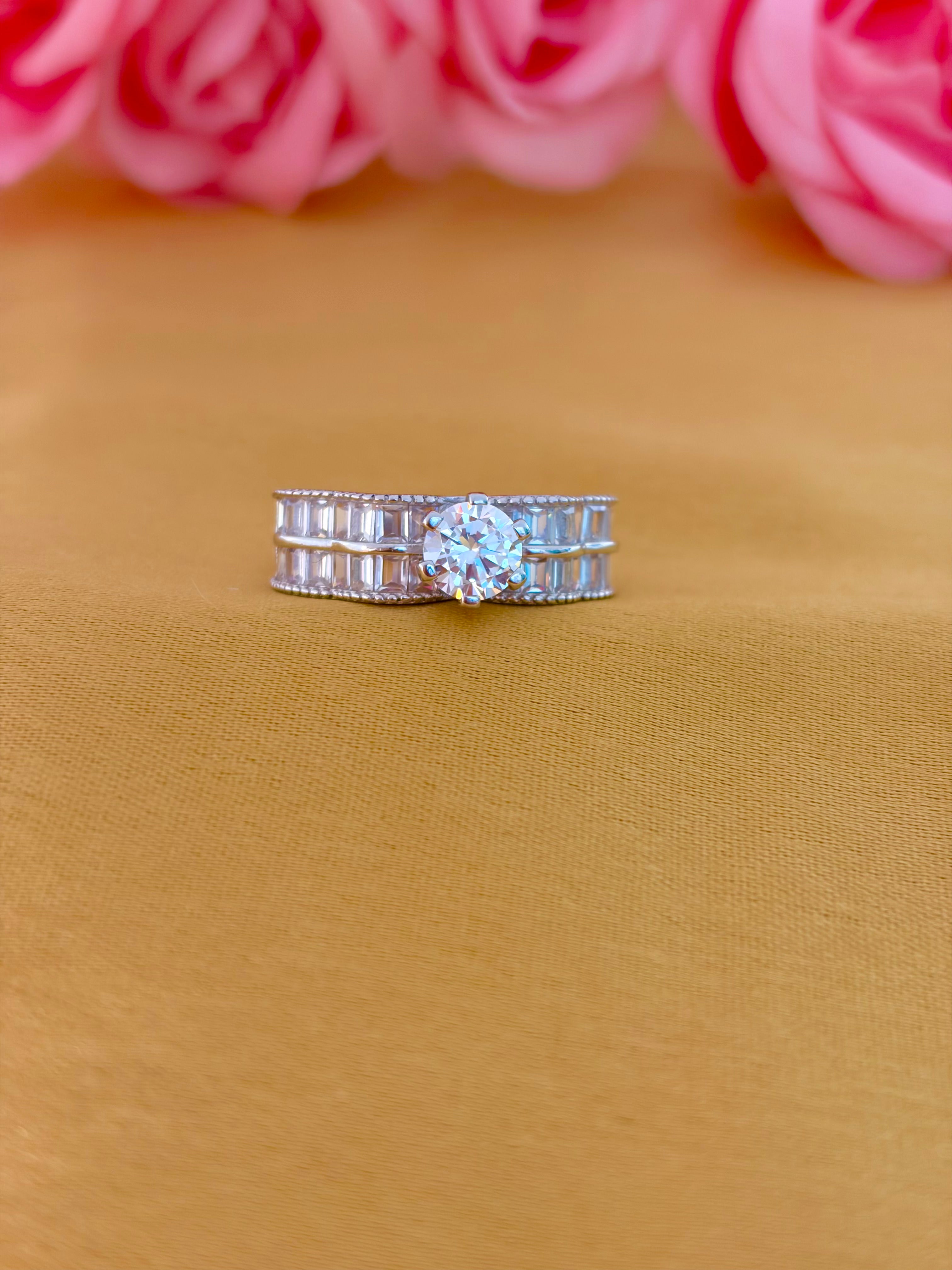 Grace Curve Solitaire Ring
